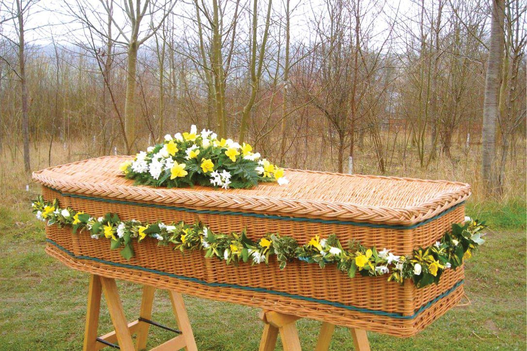 Whicker coffin