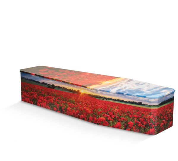 Picture Coffin - Poppies (Cardboard)