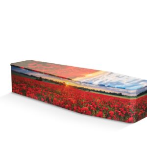 Picture Coffin - Poppies (Cardboard)